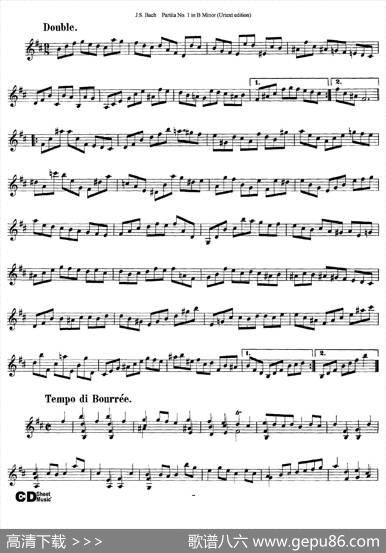 6ViolinSonatasandPartitas2.PartitaNo.1BMinor（Urtextedition）|J·S·Bach（巴赫）