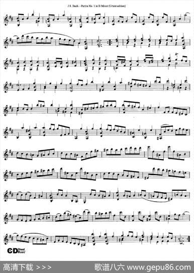 6ViolinSonatasandPartitas2.PartitaNo.1BMinor（Urtextedition）|J·S·Bach（巴赫）