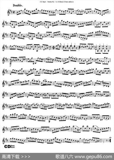6ViolinSonatasandPartitas2.PartitaNo.1BMinor（Urtextedition）|J·S·Bach（巴赫）