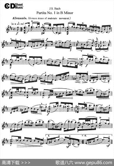 6ViolinSonatasandPartitas2.PartitaNo.1BMinor|J·S·Bach（巴赫）