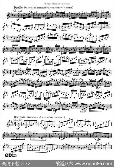 6ViolinSonatasandPartitas2.PartitaNo.1BMinor|J·S·Bach（巴赫）
