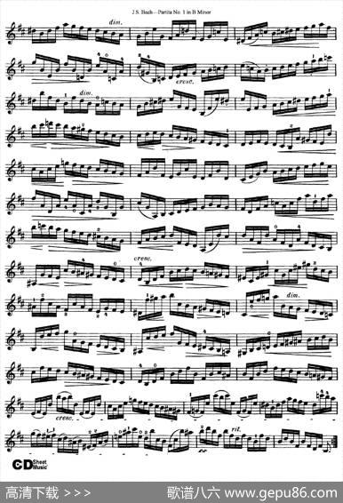 6ViolinSonatasandPartitas2.PartitaNo.1BMinor|J·S·Bach（巴赫）