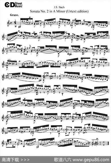 6ViolinSonatasandPartitas3.SonataNo.2AMinor（Urtextedition）|J·S·Bach（巴赫）