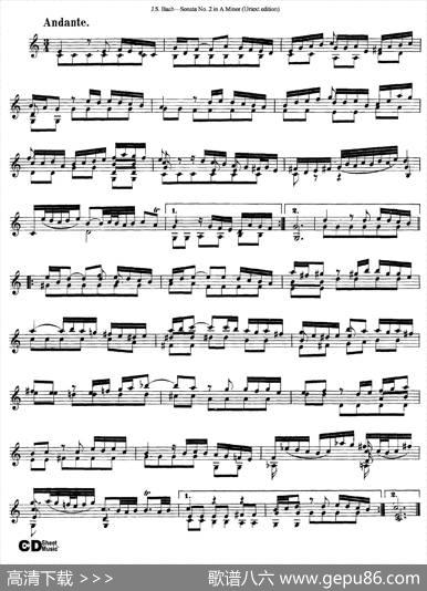 6ViolinSonatasandPartitas3.SonataNo.2AMinor（Urtextedition）|J·S·Bach（巴赫）