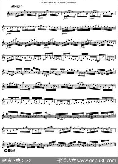 6ViolinSonatasandPartitas3.SonataNo.2AMinor（Urtextedition）|J·S·Bach（巴赫）
