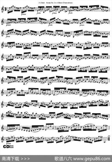6ViolinSonatasandPartitas3.SonataNo.2AMinor（Urtextedition）|J·S·Bach（巴赫）