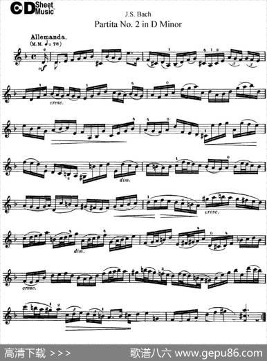 6ViolinSonatasandPartitas4.PartitaNo.2inDMinor|J·S·Bach（巴赫）