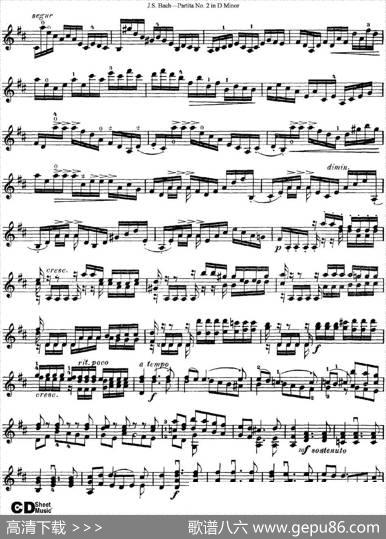 6ViolinSonatasandPartitas4.PartitaNo.2inDMinor|J·S·Bach（巴赫）