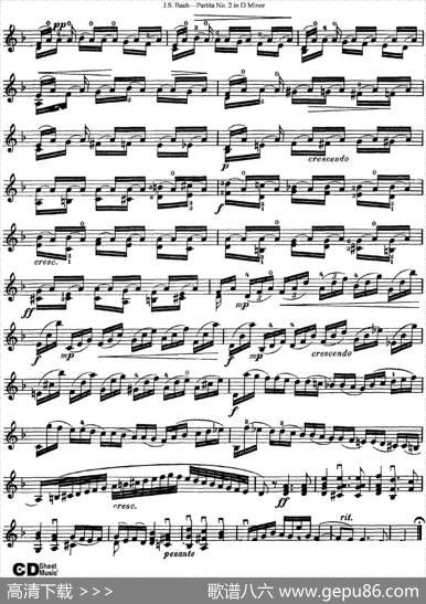 6ViolinSonatasandPartitas4.PartitaNo.2inDMinor|J·S·Bach（巴赫）