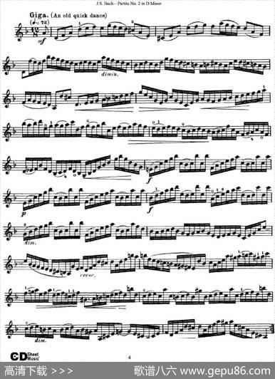 6ViolinSonatasandPartitas4.PartitaNo.2inDMinor|J·S·Bach（巴赫）