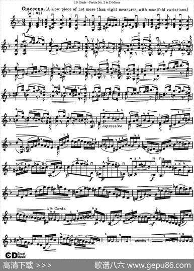 6ViolinSonatasandPartitas4.PartitaNo.2inDMinor|J·S·Bach（巴赫）