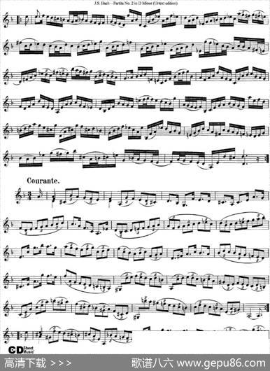 6ViolinSonatasandPartitas4.PartitaNo.2inDMinor（Urtextedition）|J·S·Bach（巴赫）
