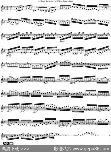 6ViolinSonatasandPartitas4.PartitaNo.2inDMinor（Urtextedition）|J·S·Bach（巴赫）