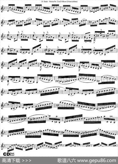 6ViolinSonatasandPartitas4.PartitaNo.2inDMinor（Urtextedition）|J·S·Bach（巴赫）