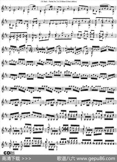 6ViolinSonatasandPartitas4.PartitaNo.2inDMinor（Urtextedition）|J·S·Bach（巴赫）