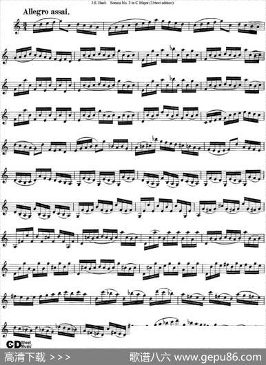 6ViolinSonatasandPartitas5.SonataNo.3inCMajor（Urtextedition）|J·S·Bach（巴赫）