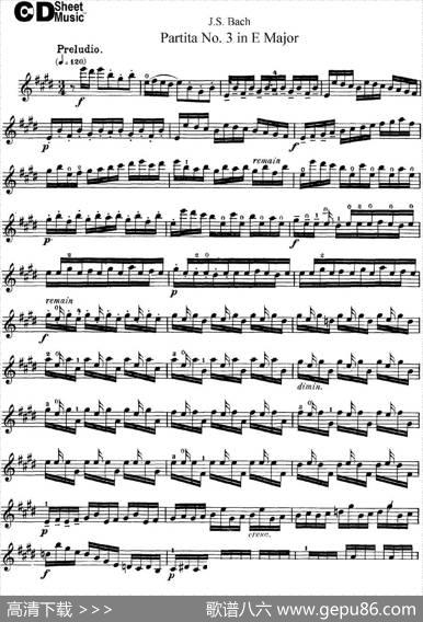 6ViolinSonatasandPartitas6.PartitaNo.3inEMajor|J·S·Bach（巴赫）