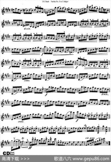 6ViolinSonatasandPartitas6.PartitaNo.3inEMajor|J·S·Bach（巴赫）