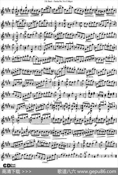6ViolinSonatasandPartitas6.PartitaNo.3inEMajor|J·S·Bach（巴赫）