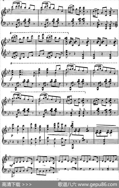 钢琴独奏·革命现代舞剧《红色娘子军》组曲（2．赤卫队员五寸刀舞）|杜鸣心改编