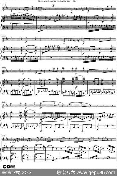 ViolinSonataNo.1inDMajorOp.12No.1（小提琴+钢琴伴奏）