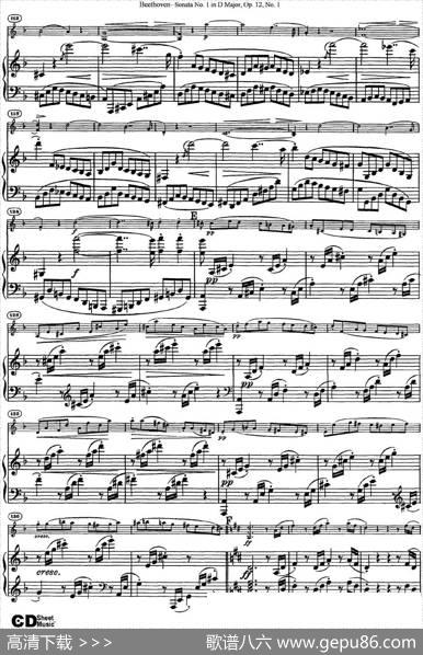 ViolinSonataNo.1inDMajorOp.12No.1（小提琴+钢琴伴奏）