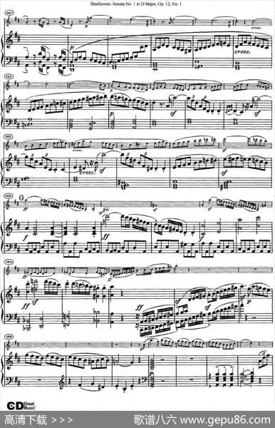 ViolinSonataNo.1inDMajorOp.12No.1（小提琴+钢琴伴奏）