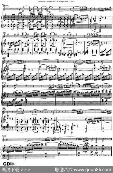 ViolinSonataNo.2inAMajorOp.12No.2（小提琴+钢琴伴奏）