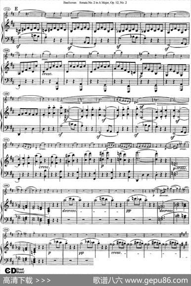 ViolinSonataNo.2inAMajorOp.12No.2（小提琴+钢琴伴奏）