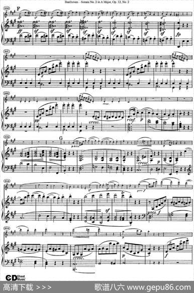 ViolinSonataNo.2inAMajorOp.12No.2（小提琴+钢琴伴奏）