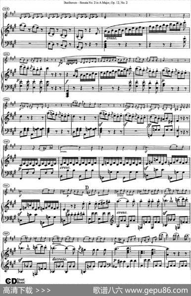 ViolinSonataNo.2inAMajorOp.12No.2（小提琴+钢琴伴奏）