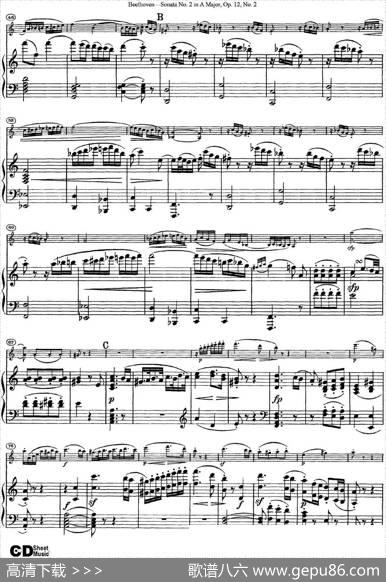 ViolinSonataNo.2inAMajorOp.12No.2（小提琴+钢琴伴奏）