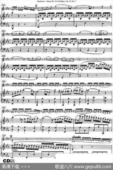 ViolinSonataNo.3inEbMajorOp.12No.3（小提琴+钢琴伴奏）