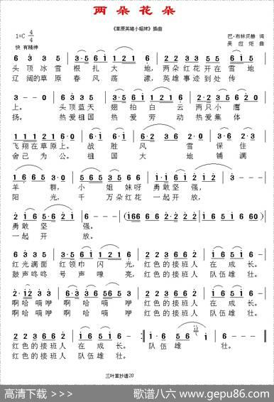 两朵花朵（舞剧《草原英雄小姐妹》插曲）