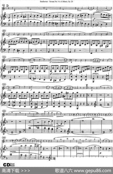 ViolinSonataNo.4inAMinorOp.23（小提琴+钢琴伴奏）