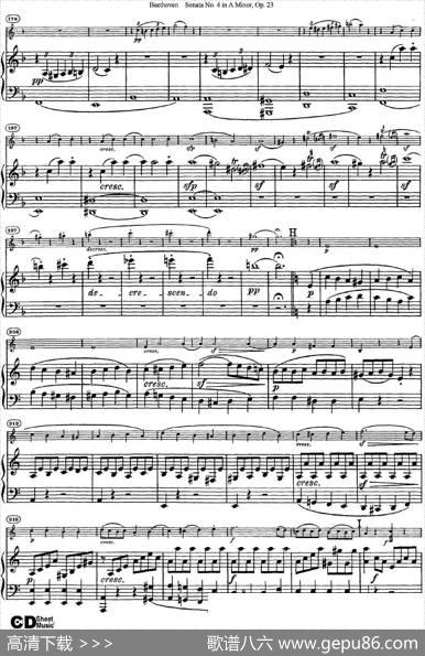 ViolinSonataNo.4inAMinorOp.23（小提琴+钢琴伴奏）