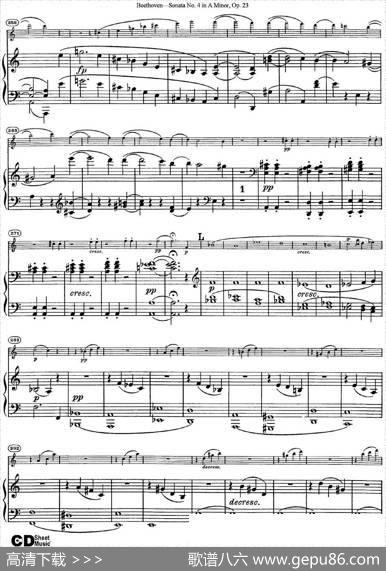 ViolinSonataNo.4inAMinorOp.23（小提琴+钢琴伴奏）