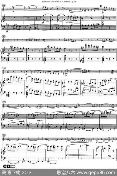 ViolinSonataNo.4inAMinorOp.23（小提琴+钢琴伴奏）