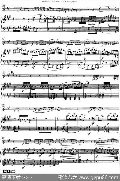 ViolinSonataNo.4inAMinorOp.23（小提琴+钢琴伴奏）