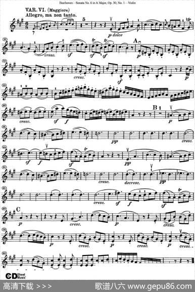 ViolinSonataNo.6inAMajorOp.30No.1
