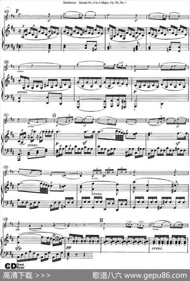 ViolinSonataNo.6inAMajorOp.30No.1（小提琴+钢琴伴奏）