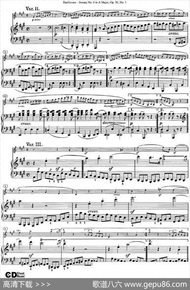 ViolinSonataNo.6inAMajorOp.30No.1（小提琴+钢琴伴奏）