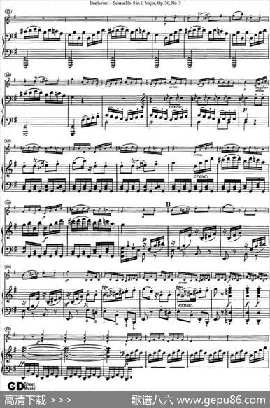 ViolinSonataNo.8inGMajorOp.30No.3（小提琴+钢琴伴奏）