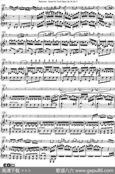 ViolinSonataNo.8inGMajorOp.30No.3（小提琴+钢琴伴奏）