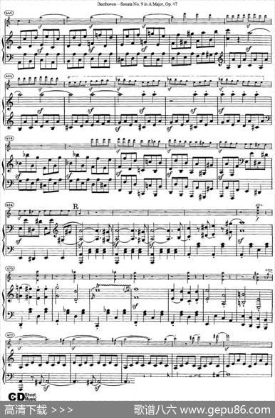 ViolinSonataNo.9inAMajorOp.47（小提琴+钢琴伴奏）