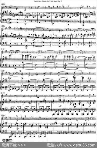ViolinSonataNo.9inAMajorOp.47（小提琴+钢琴伴奏）