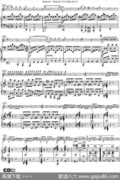 ViolinSonataNo.9inAMajorOp.47（小提琴+钢琴伴奏）