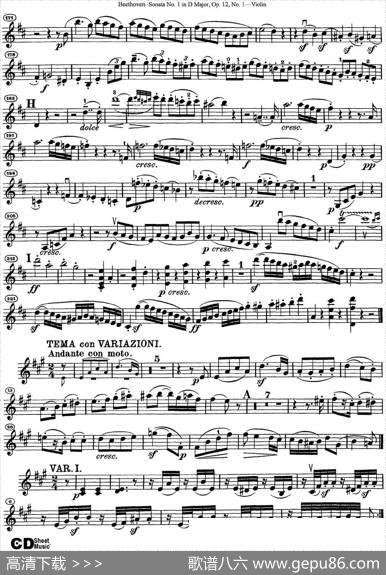 ViolinSonataNo.1inDMajorOp.12No.1
