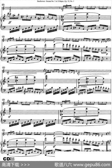 ViolinSonataNo.1inDMajorOp.12No.1（小提琴+钢琴伴奏）