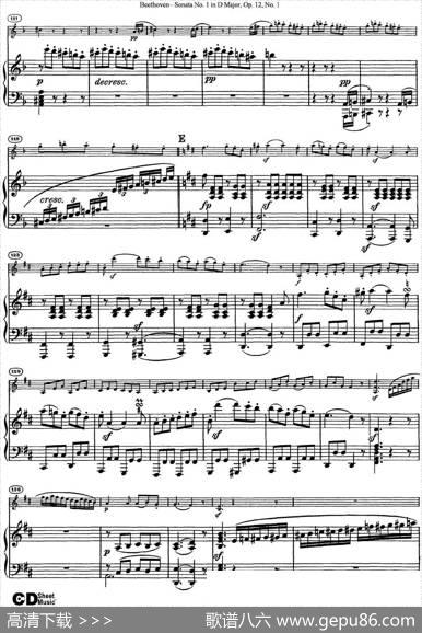 ViolinSonataNo.1inDMajorOp.12No.1（小提琴+钢琴伴奏）